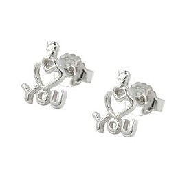 Stud Örhängen I Love You Silver 925