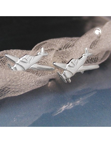 Stud Örhängen Little Plane Silver 925