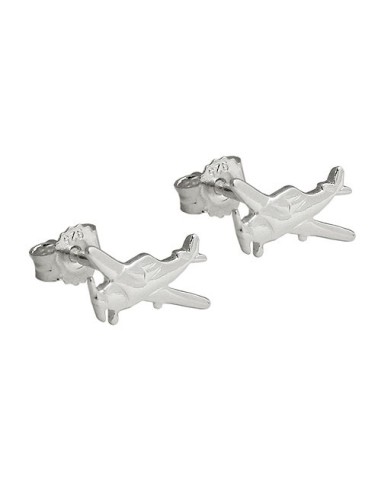 Stud Örhängen Little Plane Silver 925