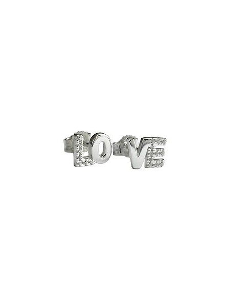 Stud Örhängen Love Zirconia Silver 925