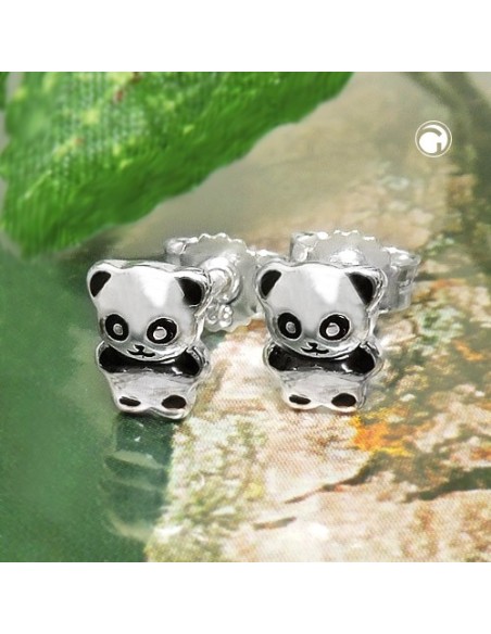 Stud Örhängen Panda Bear Silver 925