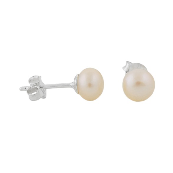 Stud Örhängen Pearl Champagne Silver 925
