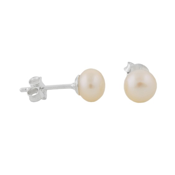 Stud Örhängen Pearl Champagne Silver 925