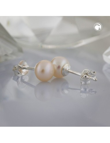 Stud Örhängen Pearl Champagne Silver 925