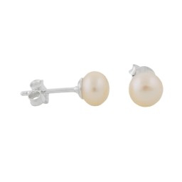 Stud Örhängen Pearl Champagne Silver 925