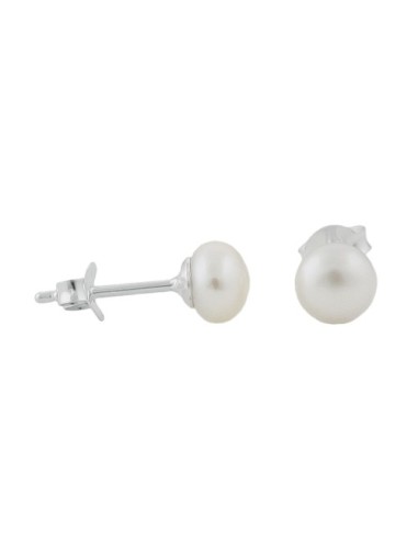 Stud Örhängen Pearl White Silver 925