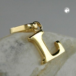 pendant 7x5mm initiale l shiny 9k gold