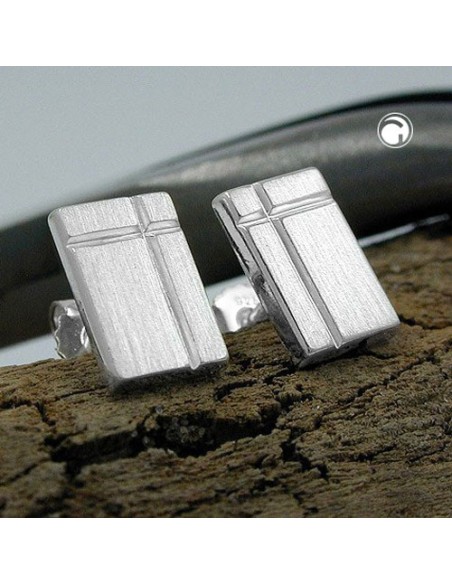 Stud Örhängen Square With Kors Silver 925