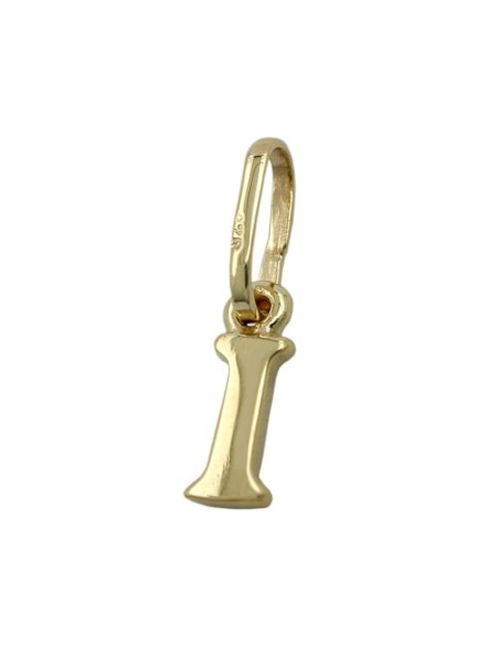 pendant 8x3mm initiale i shiny 9k gold
