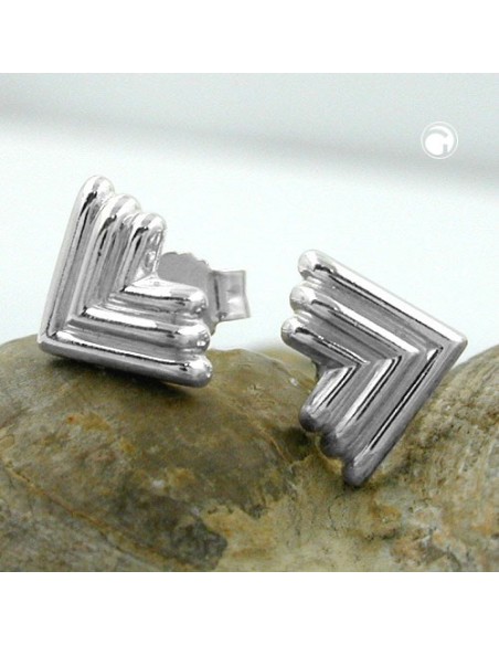 Stud Örhängen Triangle Silver 925