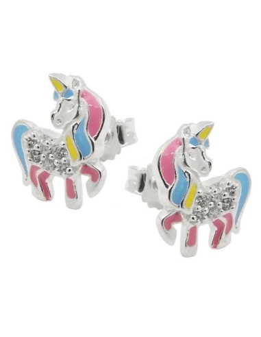 Stud Örhängen Unicorn Colored Silver 925