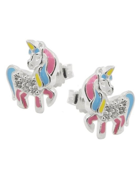 Stud Örhängen Unicorn Colored Silver 925