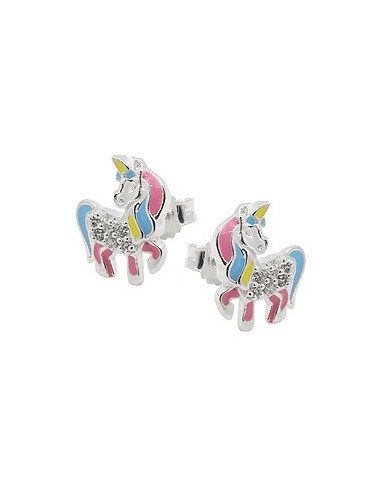 Stud Örhängen Unicorn Colored Silver 925
