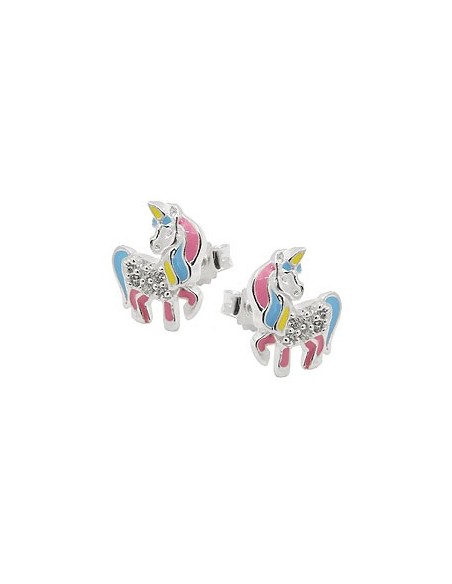 Stud Örhängen Unicorn Colored Silver 925