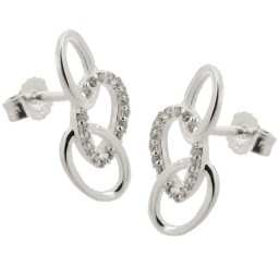 Stud Örhängen With 3 Ellipses Silver 925