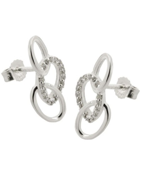 Stud Örhängen With 3 Ellipses Silver 925