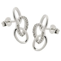 Stud Örhängen With 3 Ellipses Silver 925