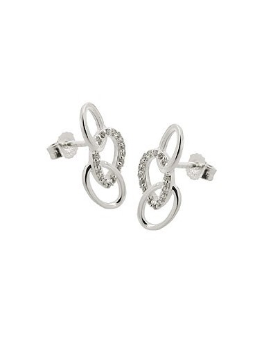 Stud Örhängen With 3 Ellipses Silver 925