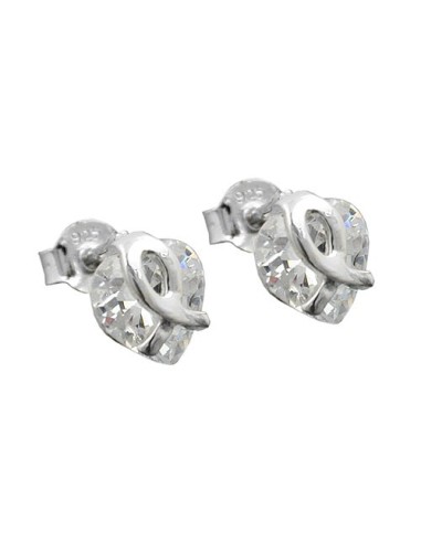 Stud Örhängen Zirconia Heart Silver 925