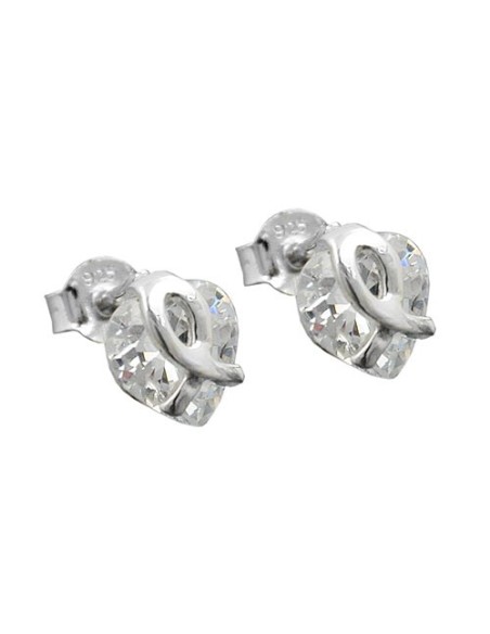 Stud Örhängen Zirconia Heart Silver 925