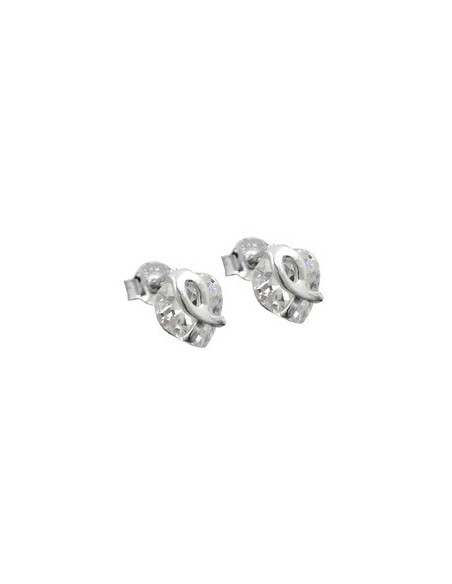 Stud Örhängen Zirconia Heart Silver 925