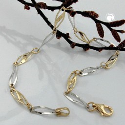 bracelet fantasy chain two-tone 9k gold