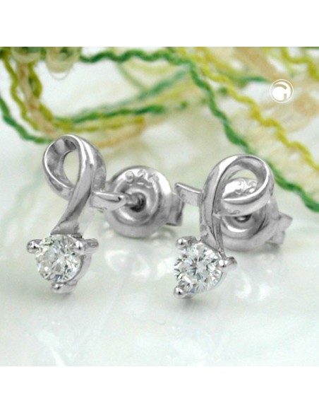 Stud Örhängen Zirconia Silver 925