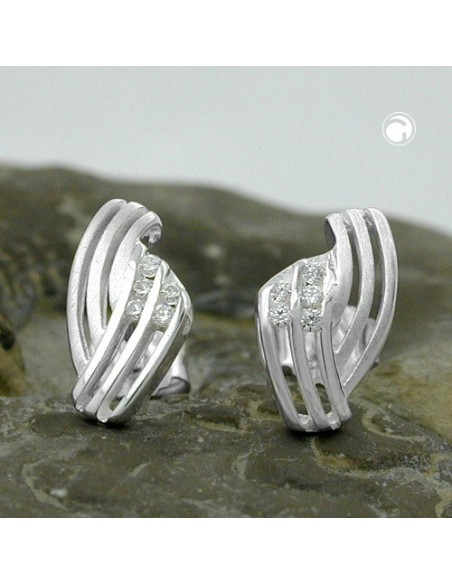 Stud Örhängen Zirconia Silver 925