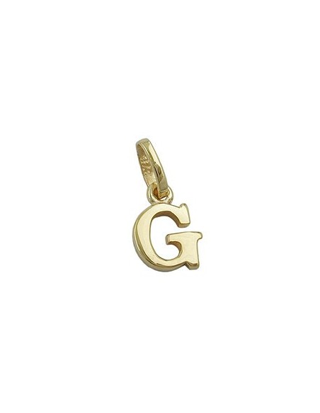pendant 8x6mm initiale g shiny 9k gold