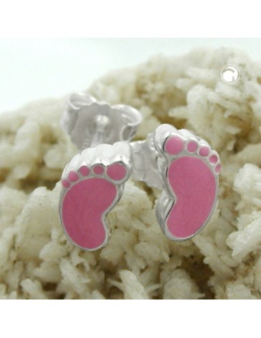 Studs Foot Pink Pastell Silver 925