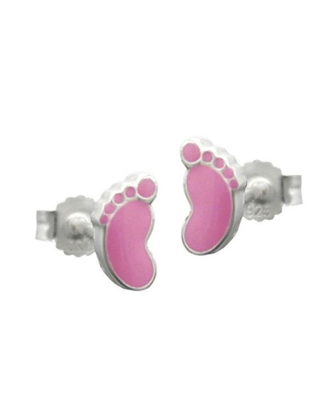 Studs Foot Pink Pastell Silver 925