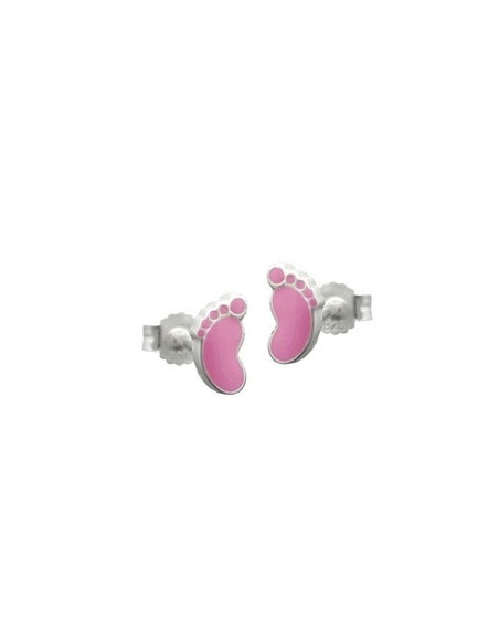 Studs Foot Pink Pastell Silver 925