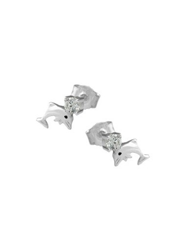 Studörhängen Dolphins With Zirconia Silver 925