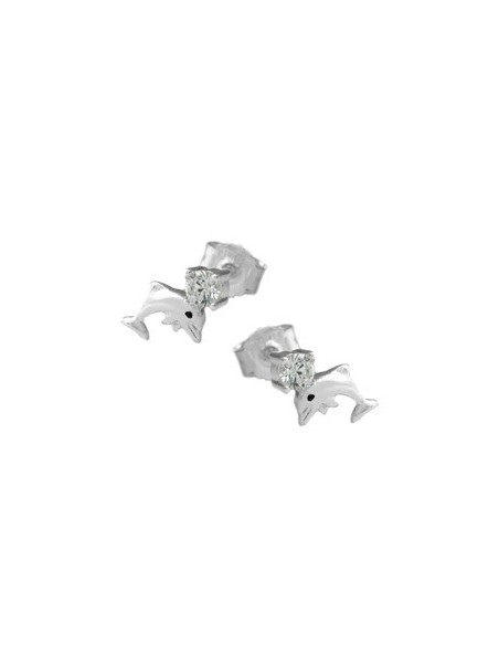 Studörhängen Dolphins With Zirconia Silver 925