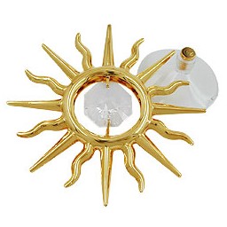 Suncatcher Sun With Crystal Elements Guldpläterad