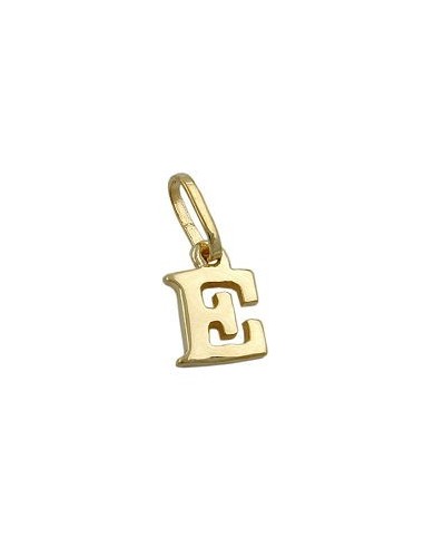 pendant 8x5,5mm initiale e shiny 9k gold