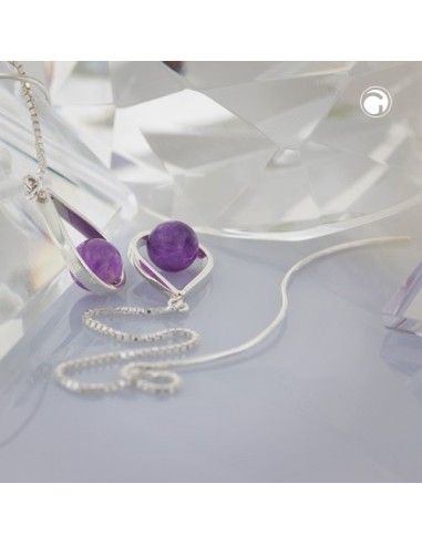 Thread Örhängen Amethyst Silver 925