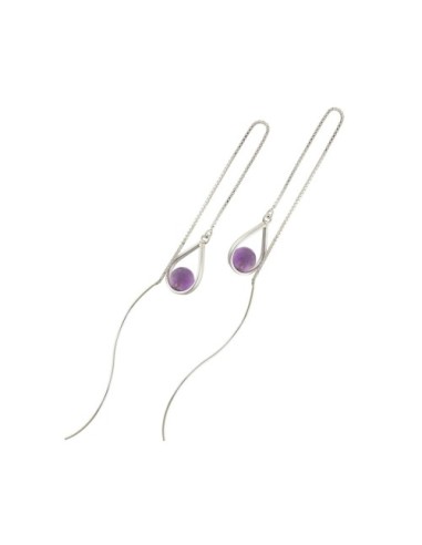 Thread Örhängen Amethyst Silver 925