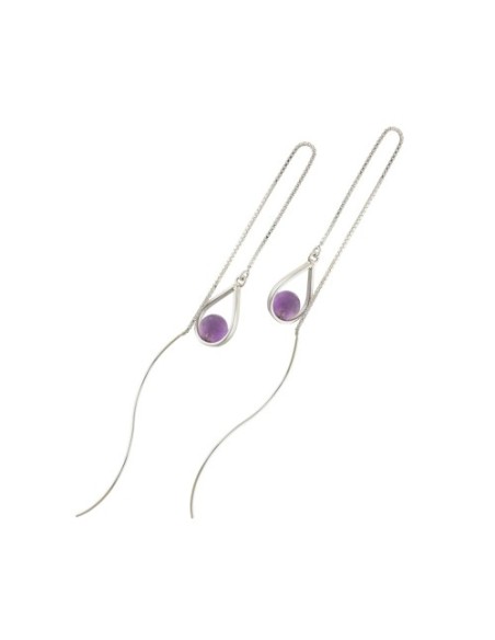 Thread Örhängen Amethyst Silver 925