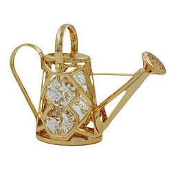 Watering Can With Crystal Elements Guldpläterad
