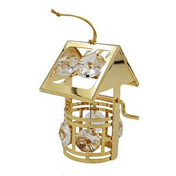 Wishing Well With Crystal Elements Guldpläterad