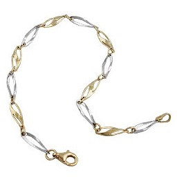 bracelet fantasy chain two-tone 9k gold