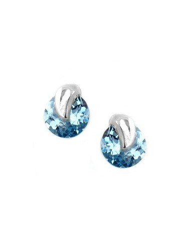 Örhänge Aquamarine Round Silver 925