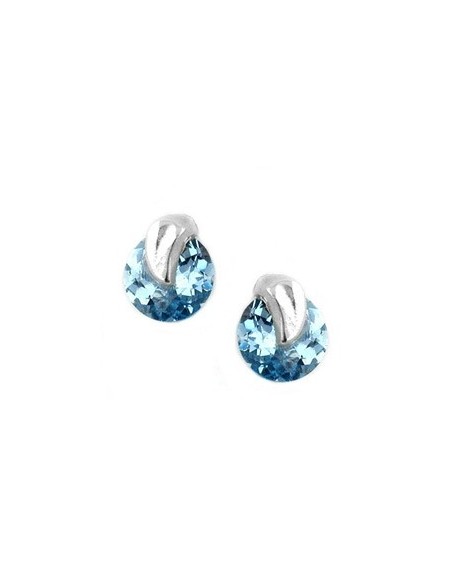 Örhänge Aquamarine Round Silver 925
