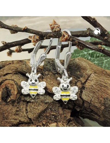 Örhänge Bees With Zirconia Silver 925