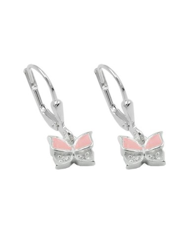 Örhänge Butterfly Rose-White Silver 925