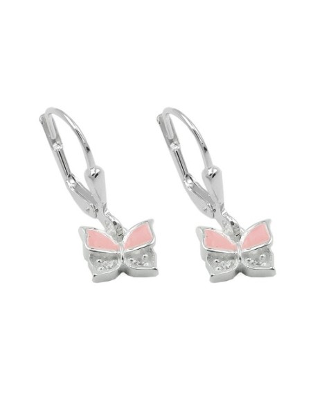 Örhänge Butterfly Rose-White Silver 925