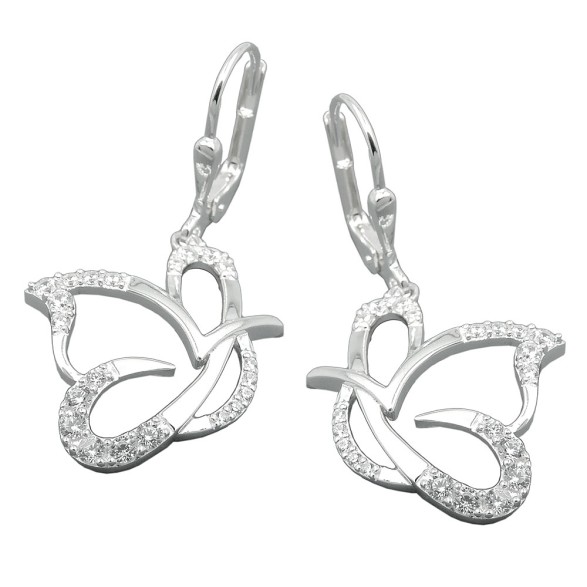 Örhänge Butterfly Zirconia Silver 925