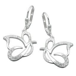 Örhänge Butterfly Zirconia Silver 925