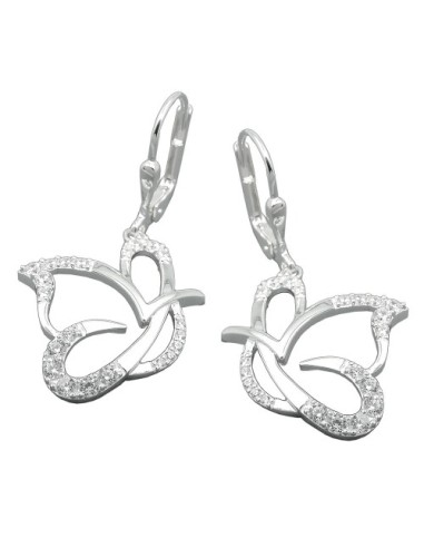 Örhänge Butterfly Zirconia Silver 925